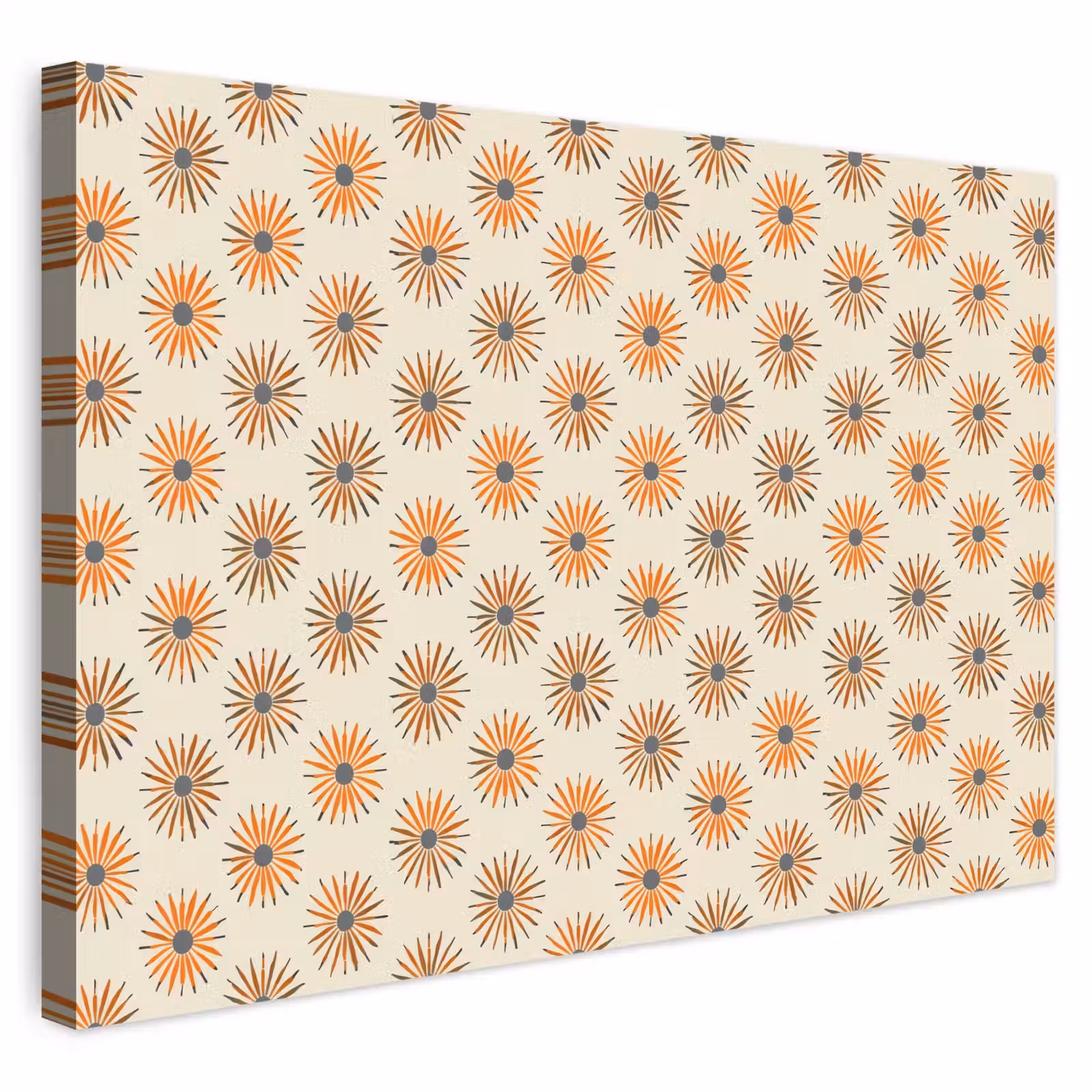 Buiten canvas - Madelief - Patroon - Oranje — 1