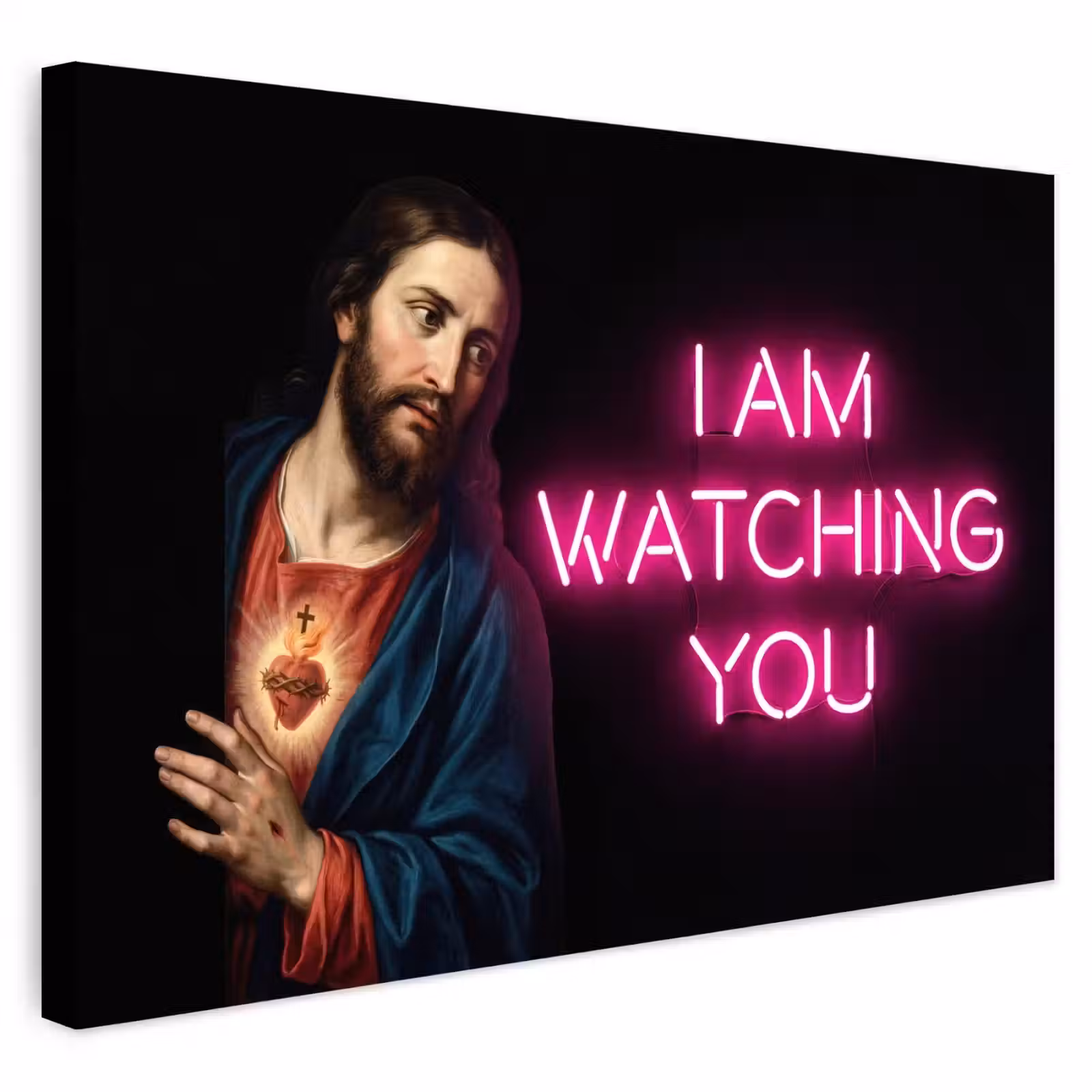 Buiten canvas - Man - Tekst - Neon — 1