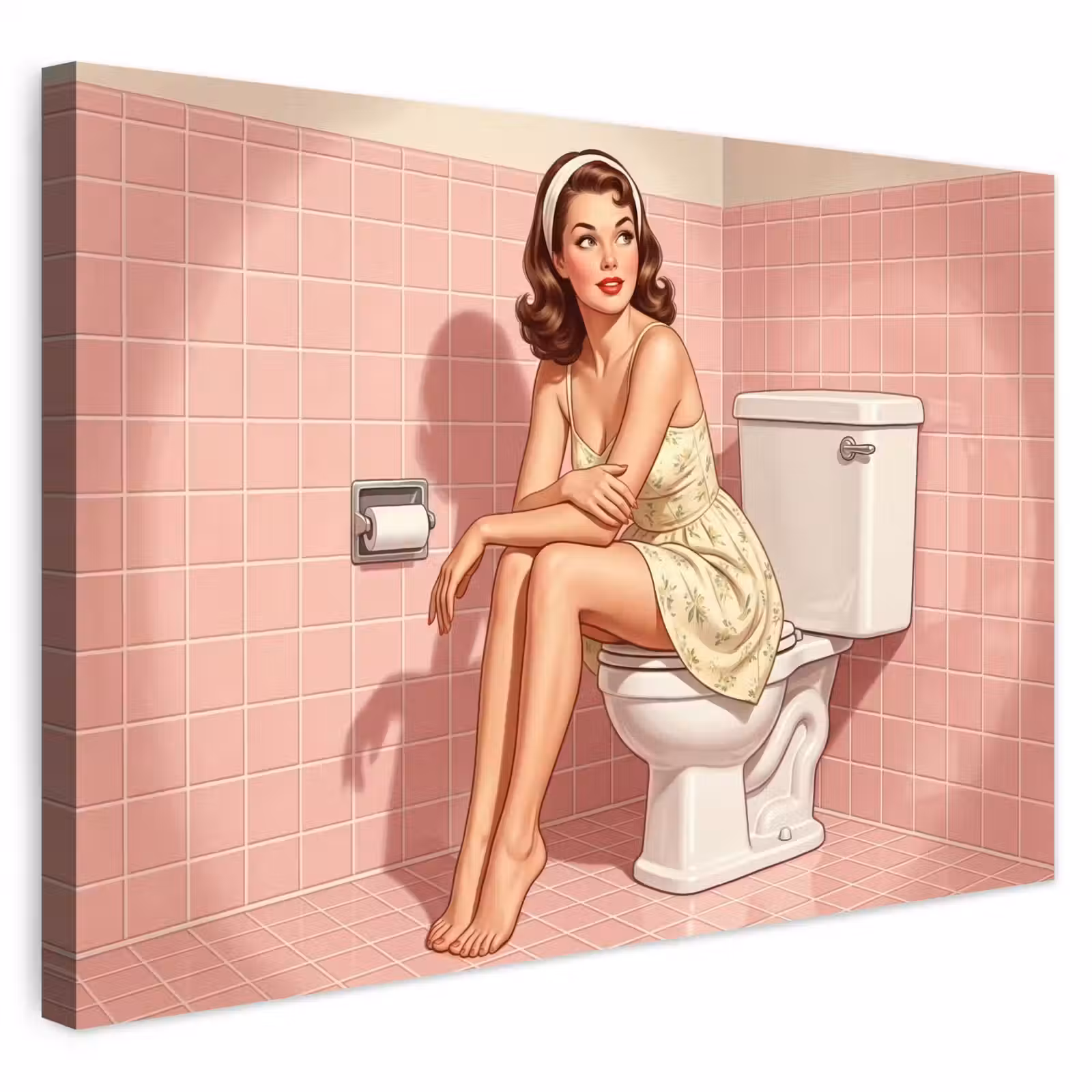 Buiten canvas - Roze - Retro - Vrouw — 1