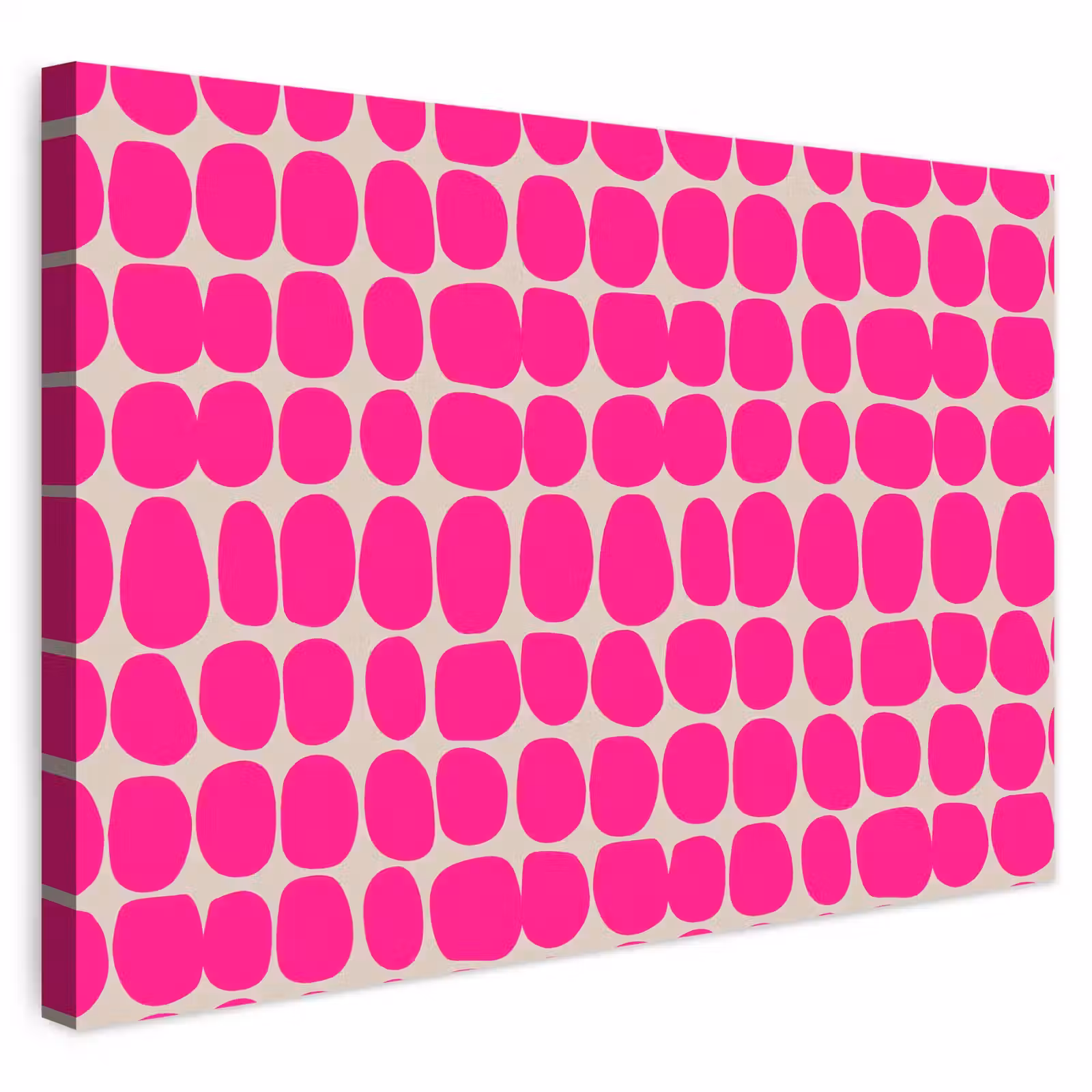 Buiten canvas - Stippen - Patroon - Roze — 1