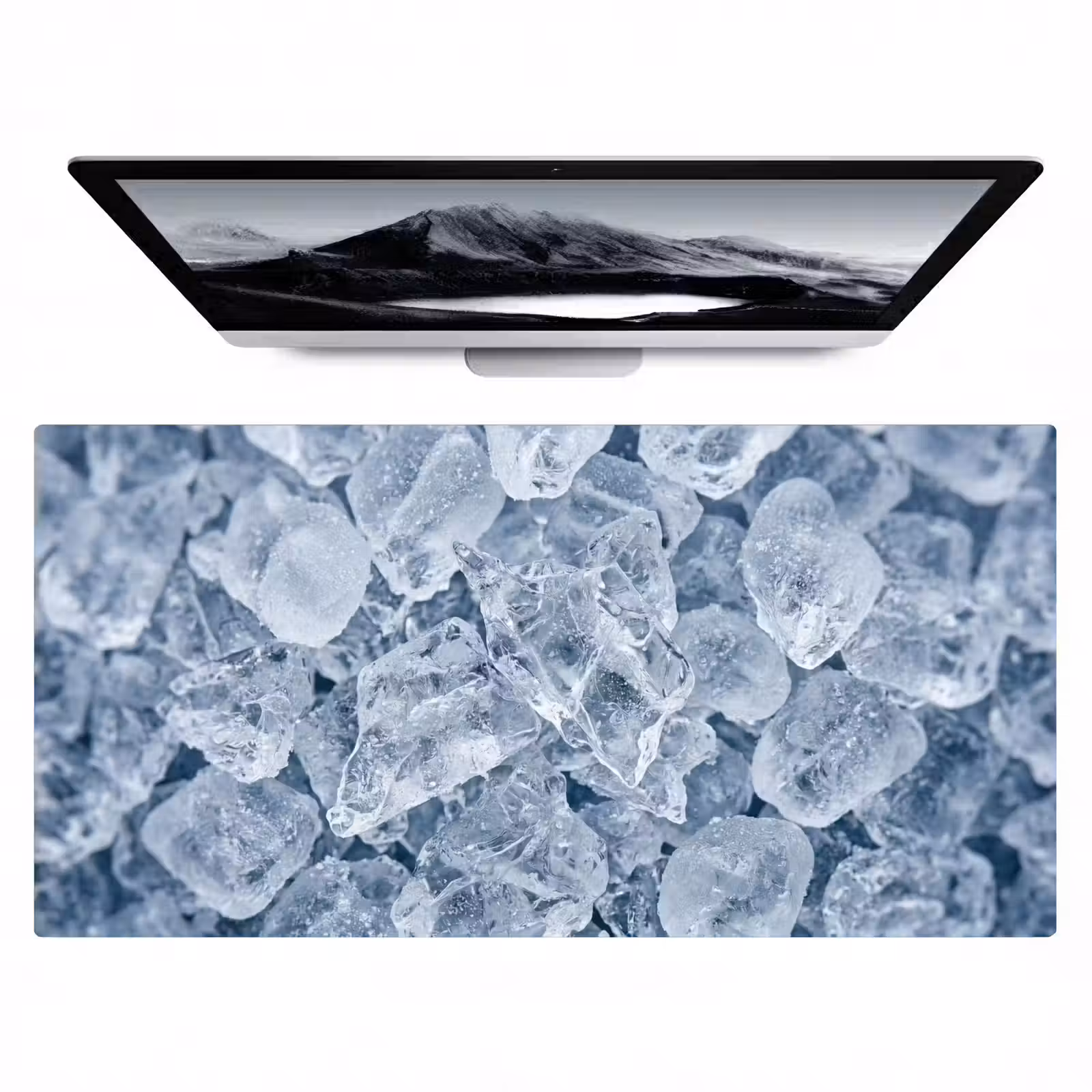 Bureau onderlegger - Ijsblokjes - Water - Blauw — 1