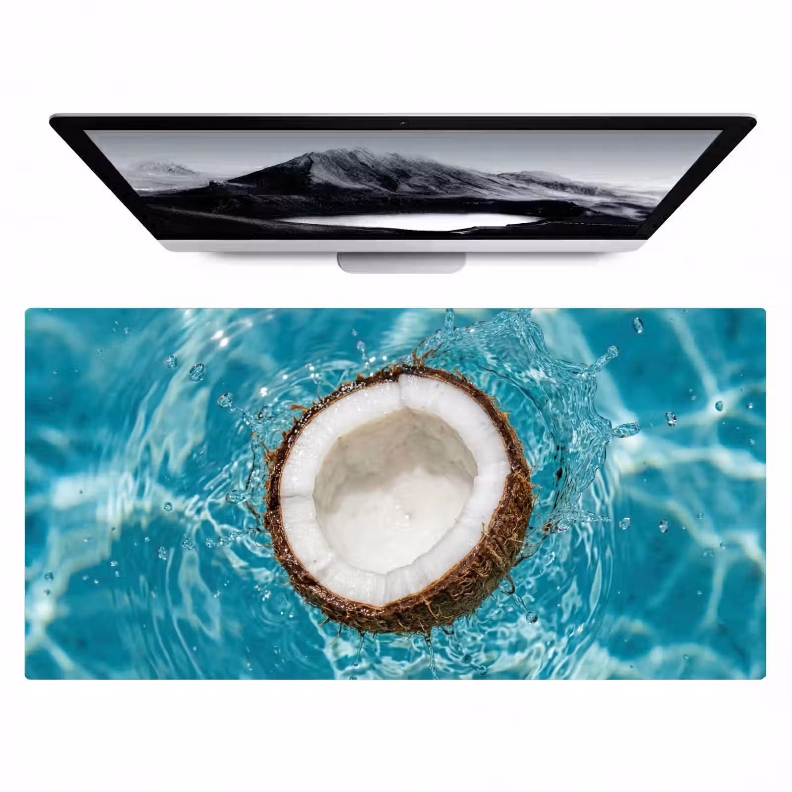 Bureau onderlegger - Kokosnoot - Water - Wit — 1
