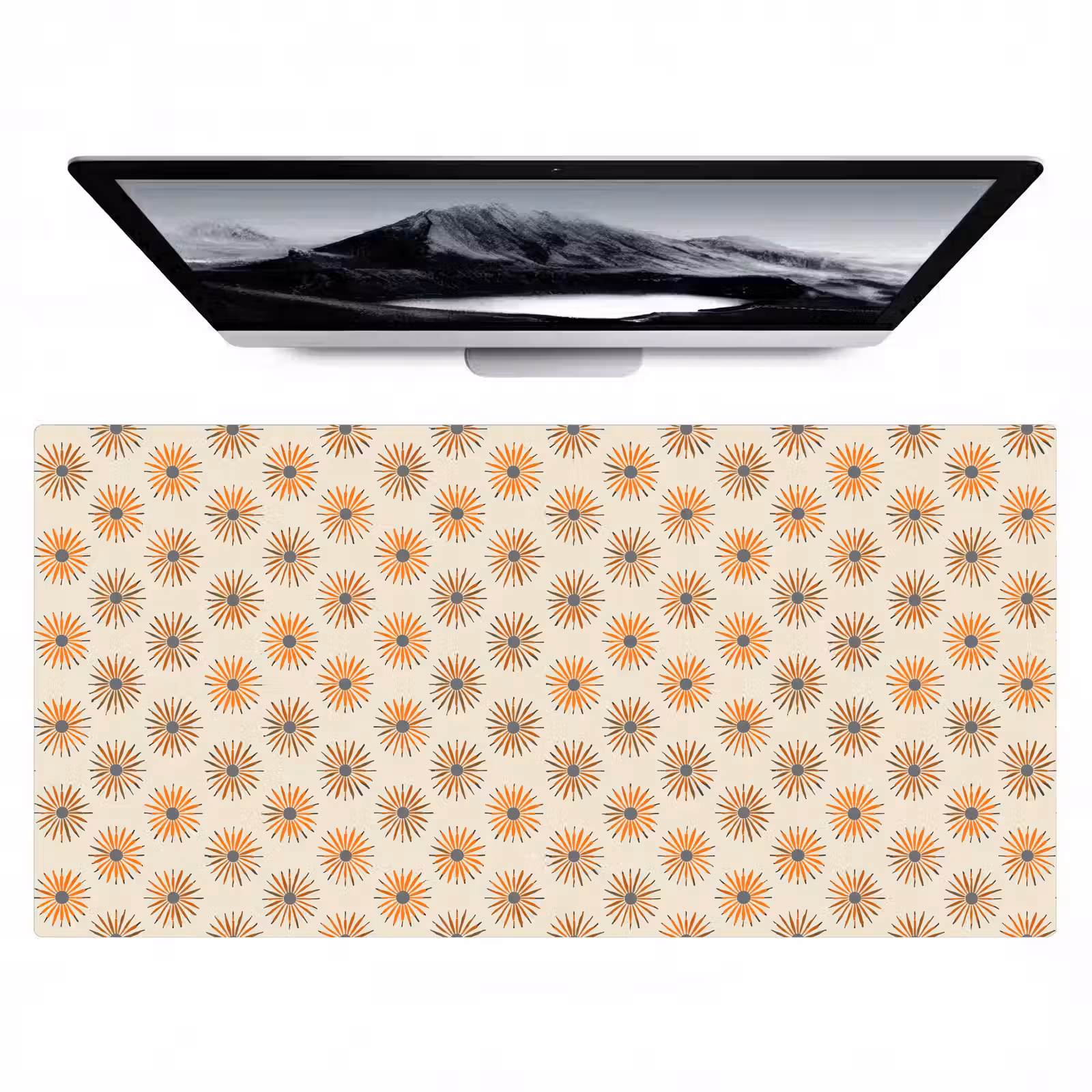 Bureau onderlegger - Madelief - Patroon - Oranje — 1