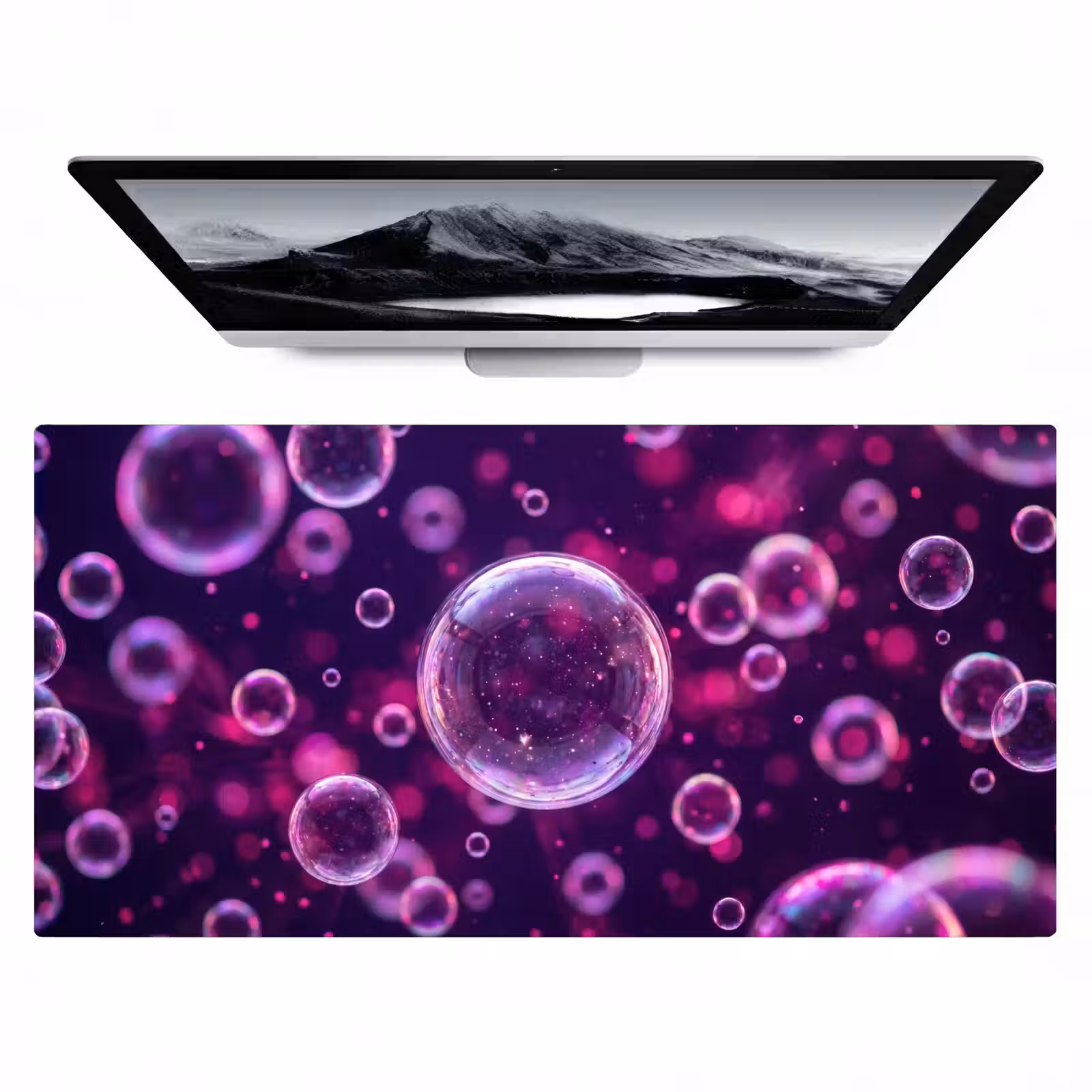 Bureau onderlegger - Paars - Bubbels - Schuim — 1