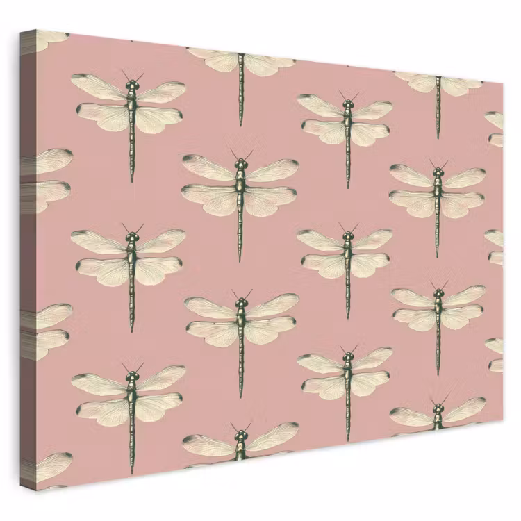 Buiten canvas - Lillibellen - Patroon - Roze — 1