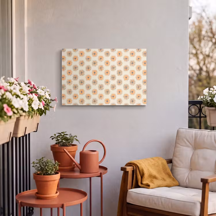 Buiten canvas - Madelief - Patroon - Oranje — 4