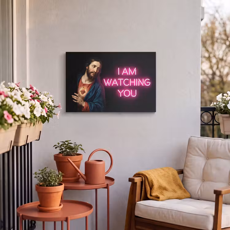 Buiten canvas - Man - Tekst - Neon — 4