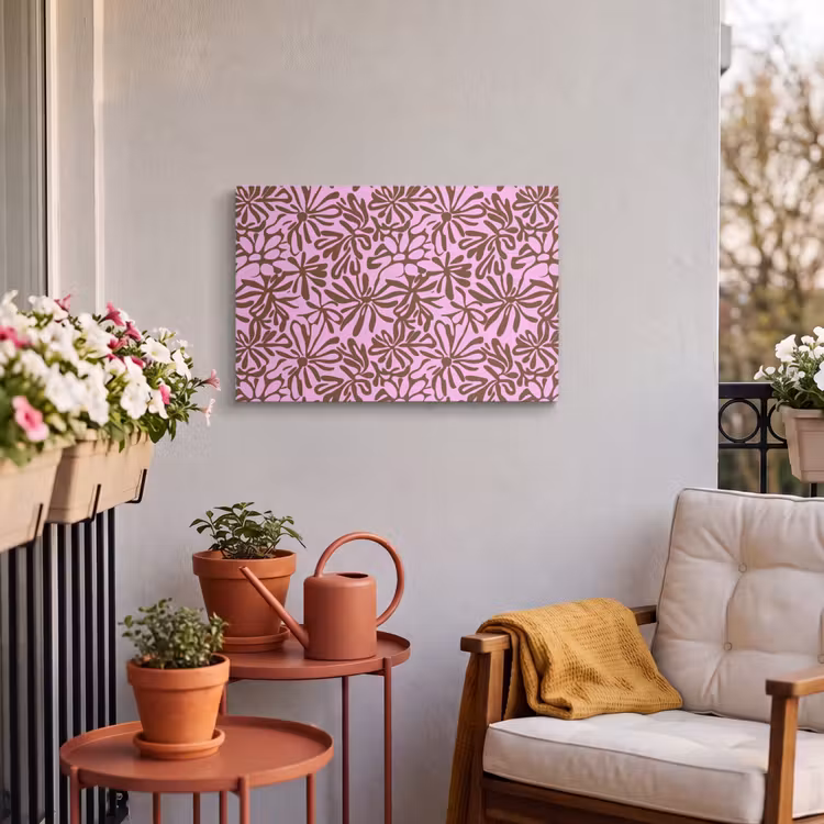 Buiten canvas - Organisch - Patroon - Roze — 4