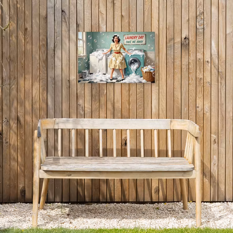 Buiten canvas - Retro - Blauw - Vrouw — 3