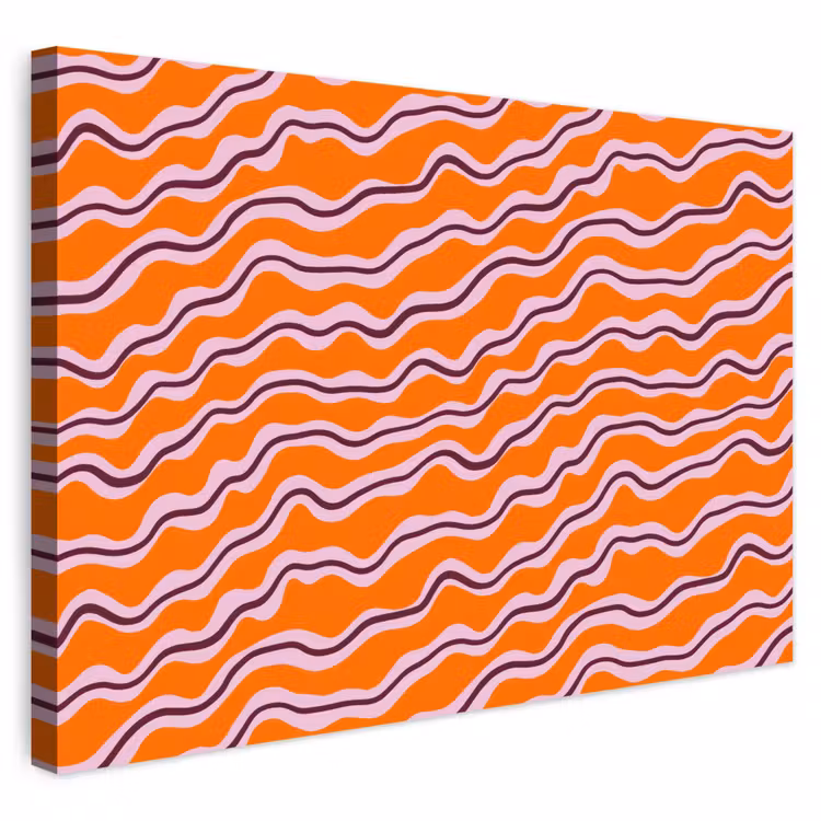 Buiten canvas - Retro - Golvend - Oranje — 1