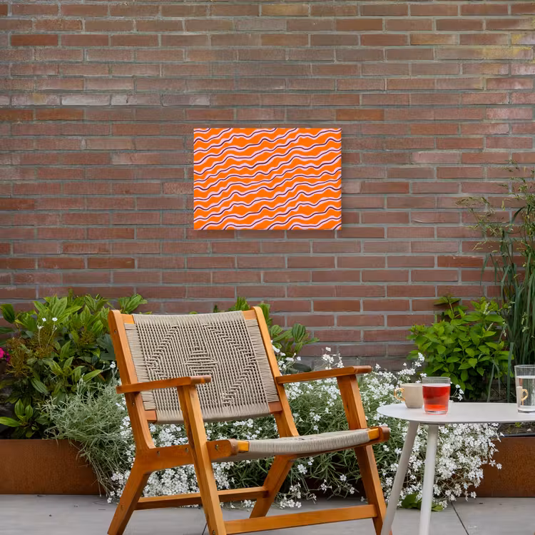 Buiten canvas - Retro - Golvend - Oranje — 2