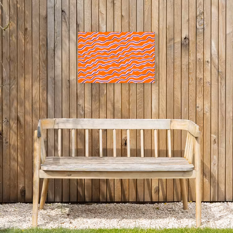 Buiten canvas - Retro - Golvend - Oranje — 3