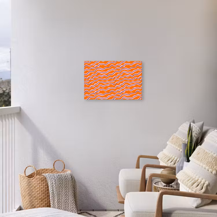 Buiten canvas - Retro - Golvend - Oranje — 4
