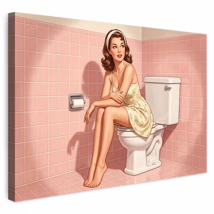 Buiten canvas - Roze - Retro - Vrouw — 1