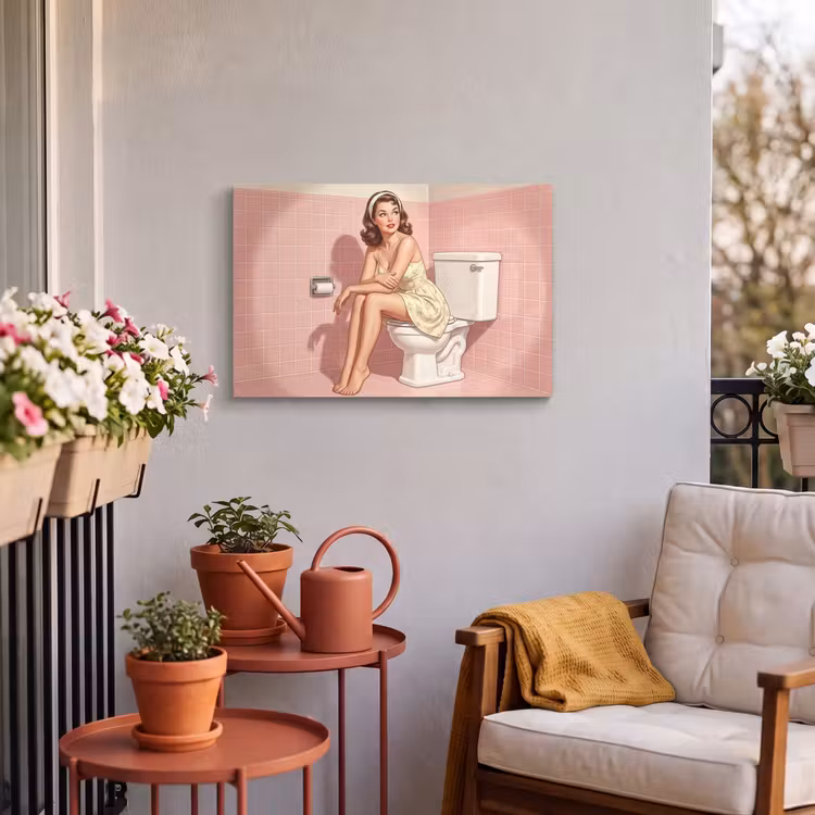 Buiten canvas - Roze - Retro - Vrouw — 4
