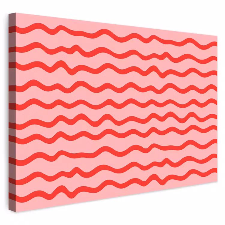 Buiten canvas - Speels - Patroon - Rood — 1