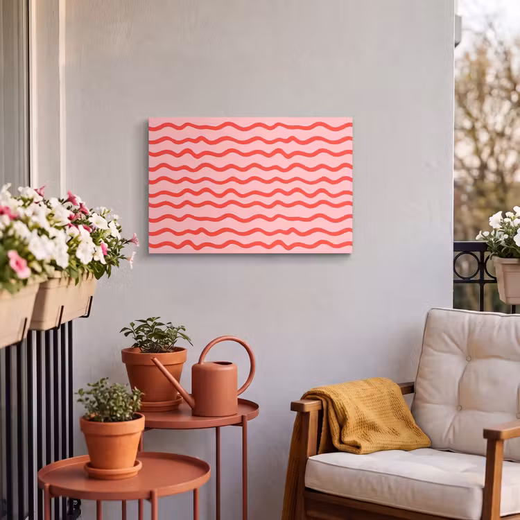 Buiten canvas - Speels - Patroon - Rood — 4