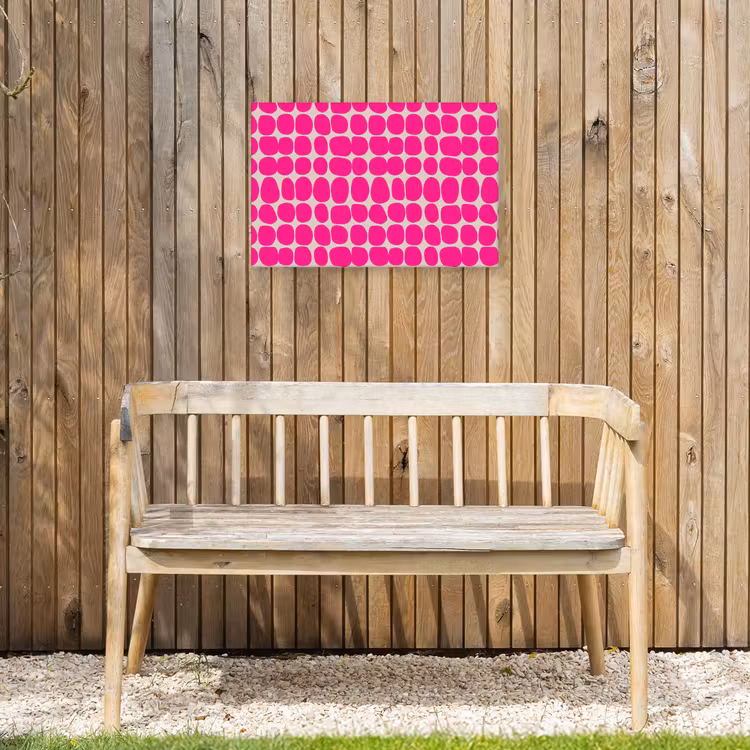 Buiten canvas - Stippen - Patroon - Roze — 3
