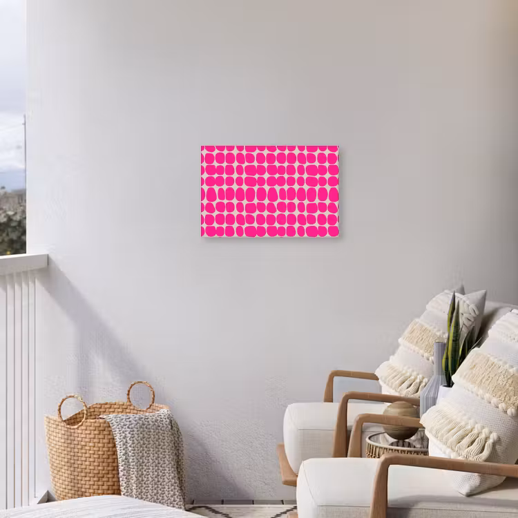 Buiten canvas - Stippen - Patroon - Roze — 4