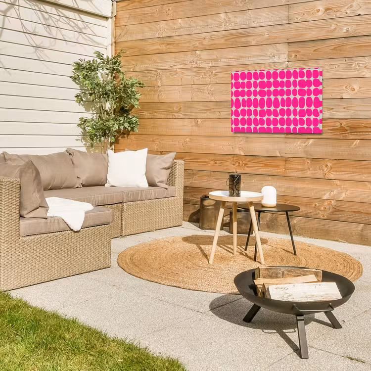 Buiten canvas - Stippen - Patroon - Roze — 5