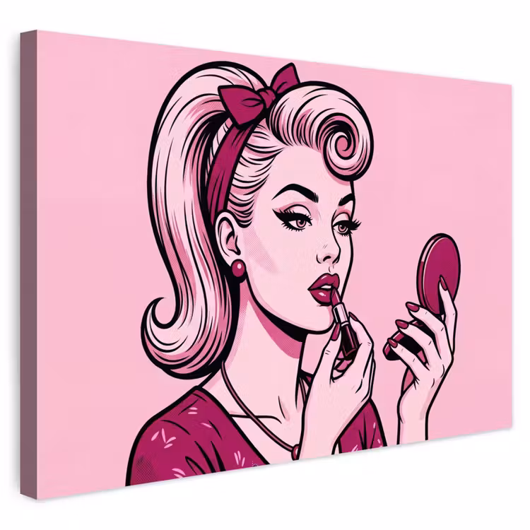 Buiten canvas - Vintage - Vrouw - Roze — 1