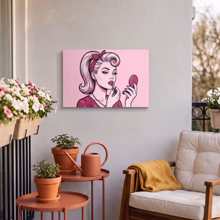 Buiten canvas - Vintage - Vrouw - Roze — 4