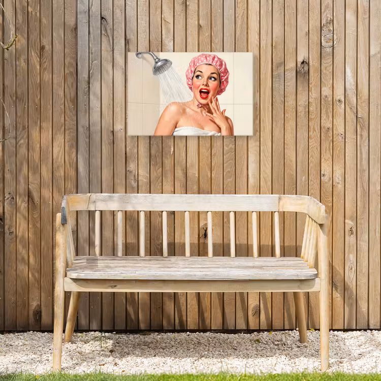 Buiten canvas - Vrouw - Douche - Roze — 3
