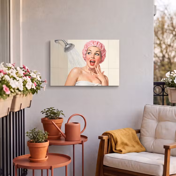 Buiten canvas - Vrouw - Douche - Roze — 4