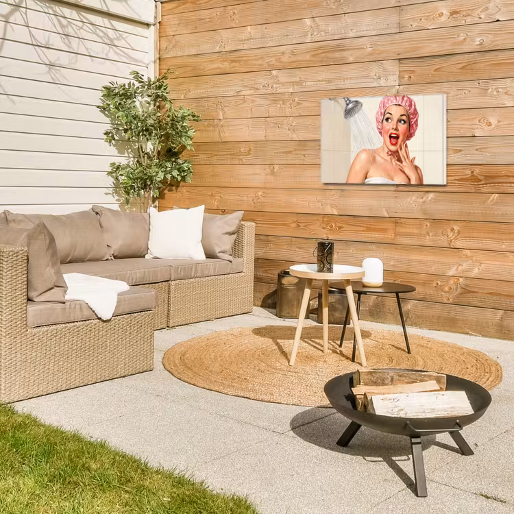 Buiten canvas - Vrouw - Douche - Roze — 5