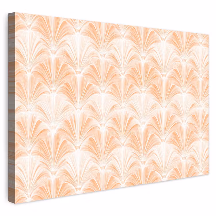 Buiten canvas - Waaier - Patroon - Perzik — 1