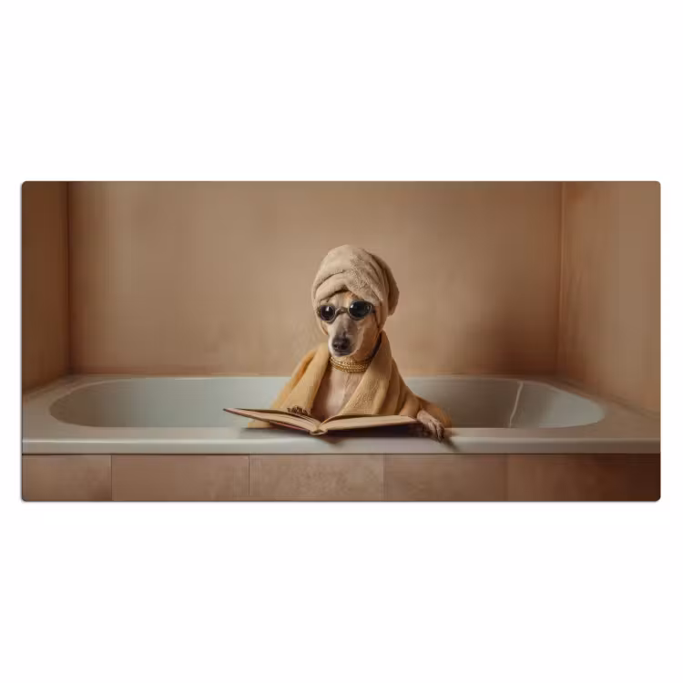 Bureau onderlegger - Bad - Hond - Boek - Zonnebril — 2