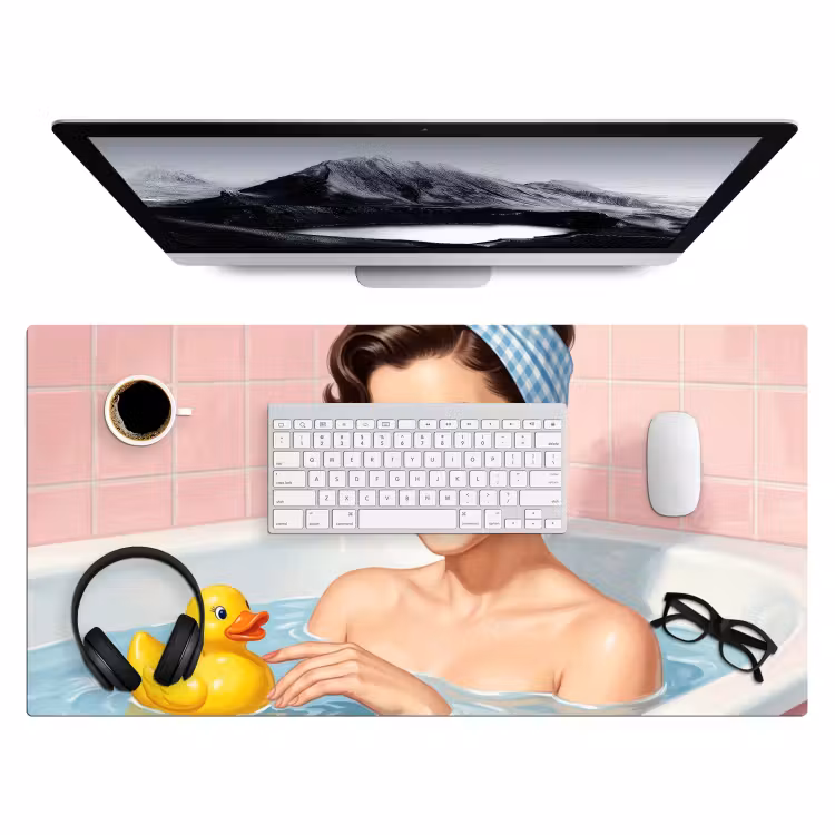 Bureau onderlegger - Badkamer - Eend - Blauw — 4