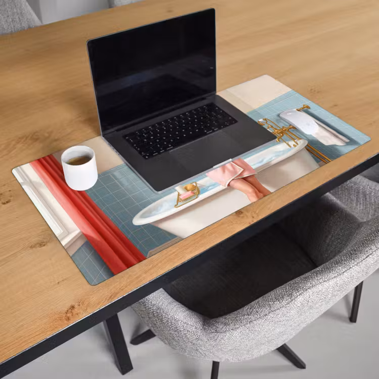 Bureau onderlegger - Badkamer - Vrouw - Roze — 3
