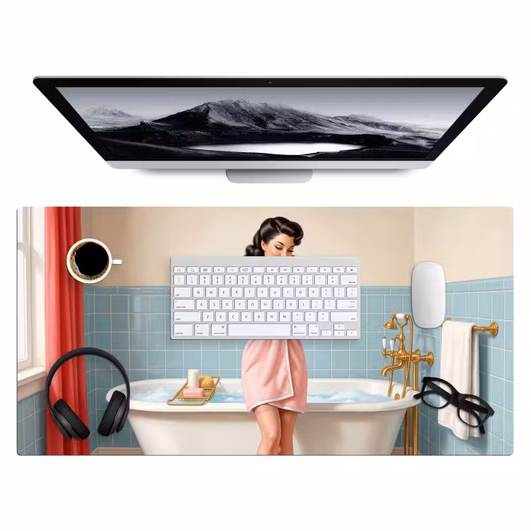 Bureau onderlegger - Badkamer - Vrouw - Roze — 4