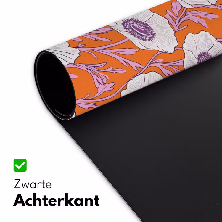 Bureau onderlegger - Bloemen - Grafisch - Oranje — 5