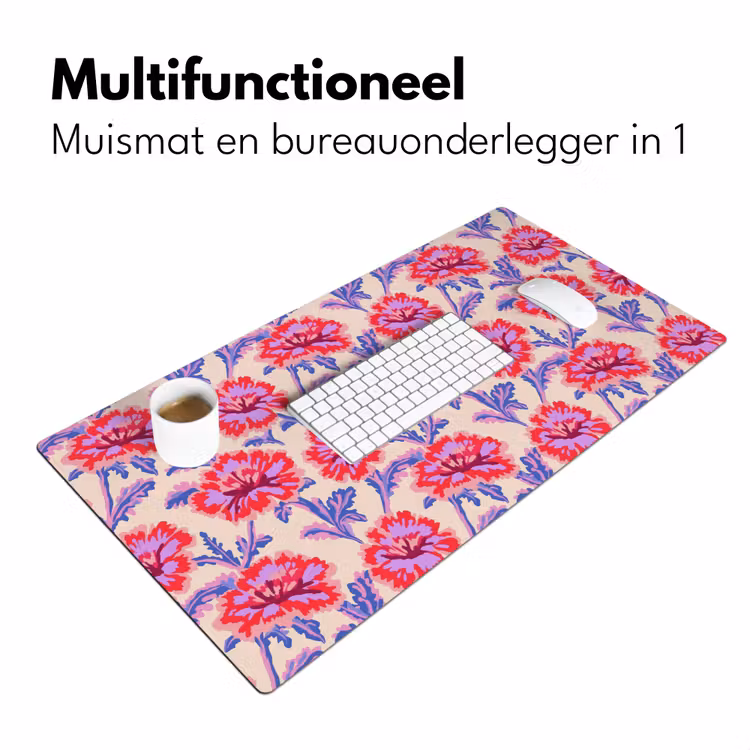 Bureau onderlegger - Bloemen - Patroon - Meerkleurig — 7