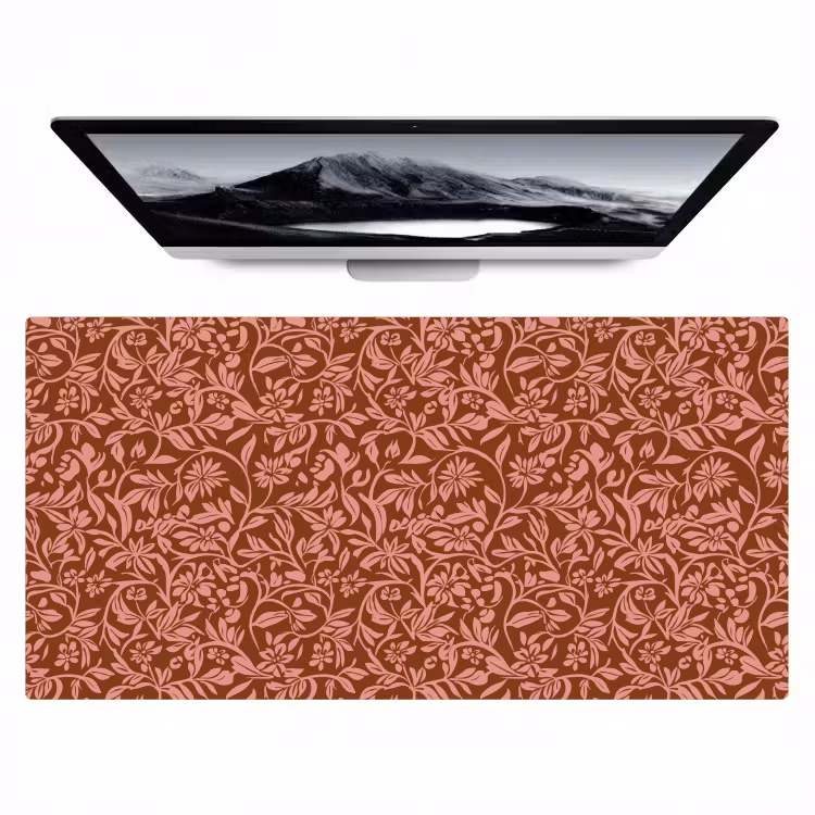 Bureau onderlegger - Bloemen - Print - Roze — 1
