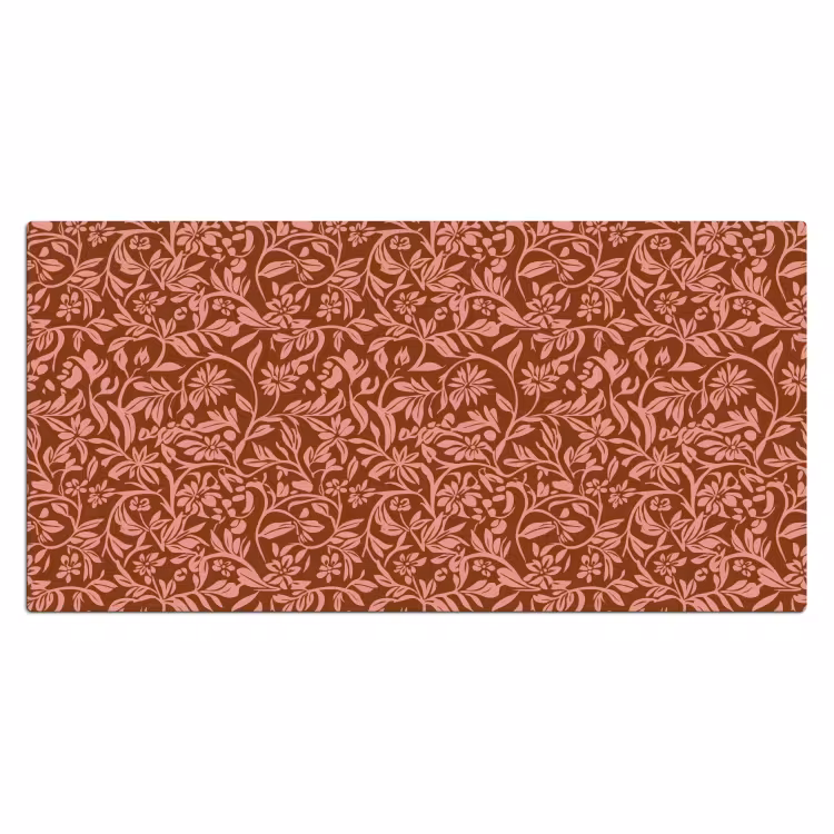 Bureau onderlegger - Bloemen - Print - Roze — 2