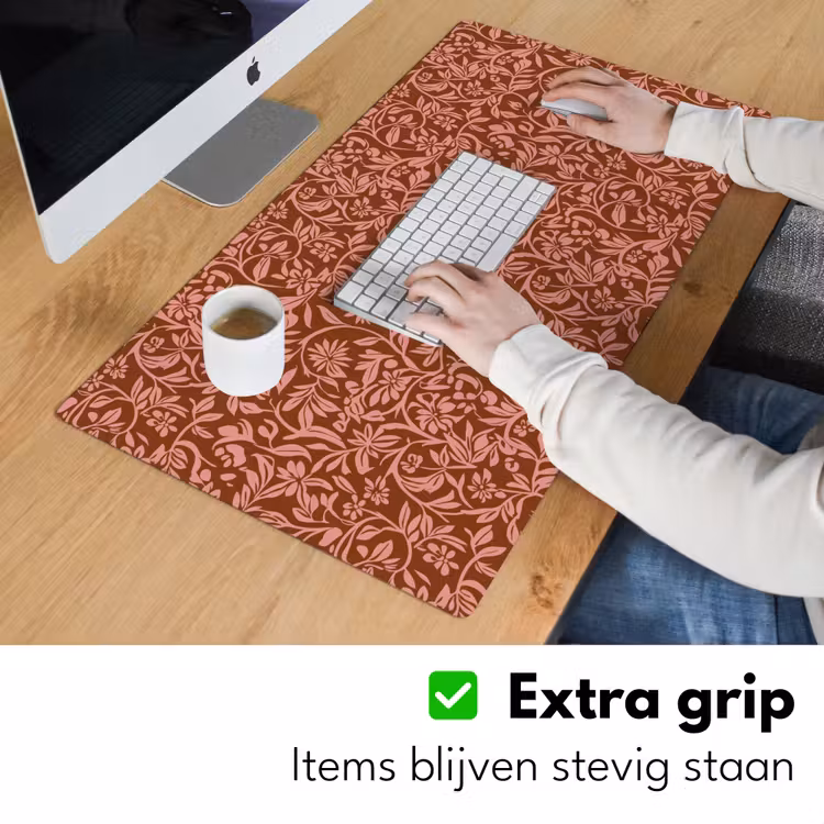 Bureau onderlegger - Bloemen - Print - Roze — 6