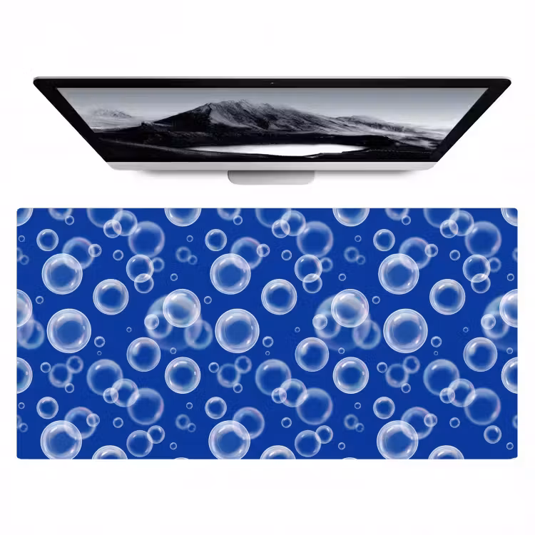 Bureau onderlegger - Bubbels - Patroon - Blauw — 1