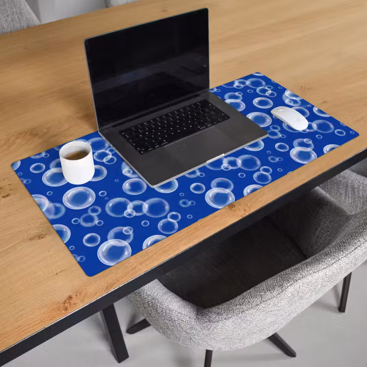 Bureau onderlegger - Bubbels - Patroon - Blauw — 3