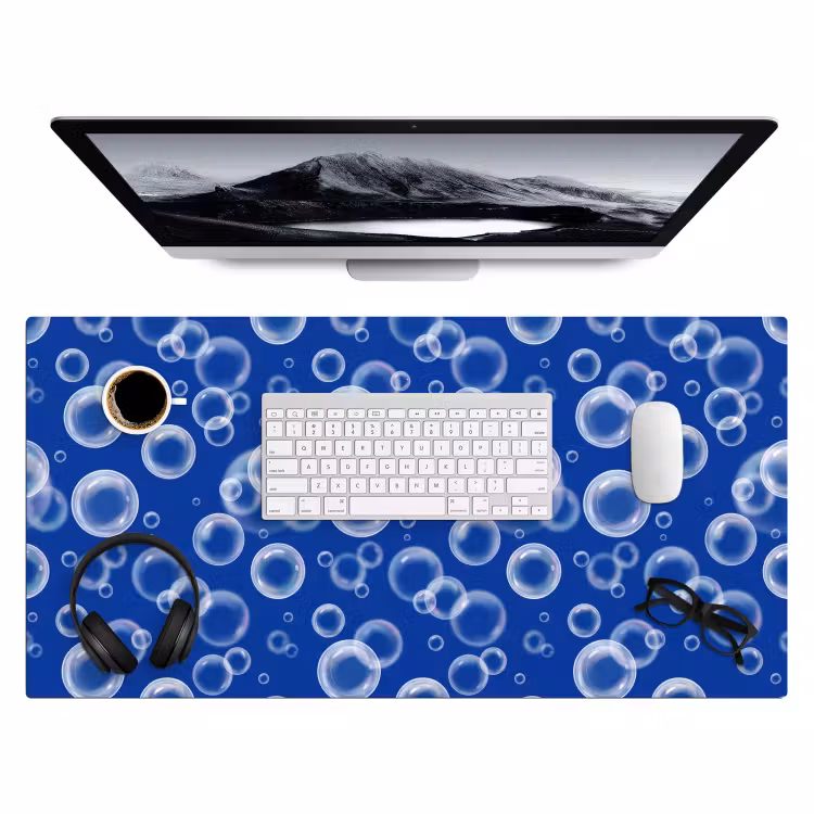 Bureau onderlegger - Bubbels - Patroon - Blauw — 4