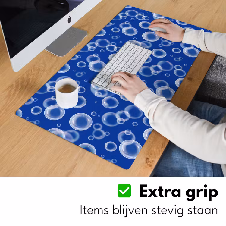 Bureau onderlegger - Bubbels - Patroon - Blauw — 6