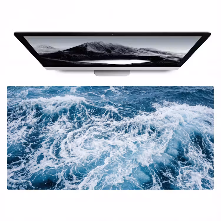 Bureau onderlegger - Golven - Oceaan - Blauw — 1