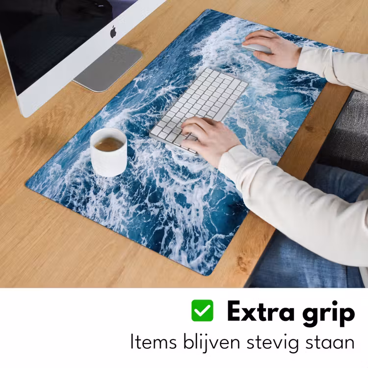 Bureau onderlegger - Golven - Oceaan - Blauw — 6