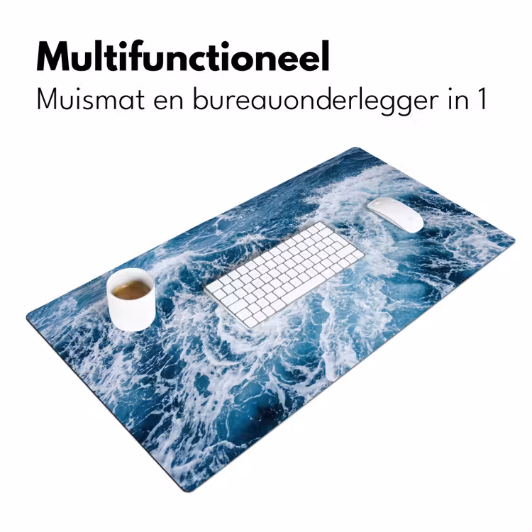Bureau onderlegger - Golven - Oceaan - Blauw — 7
