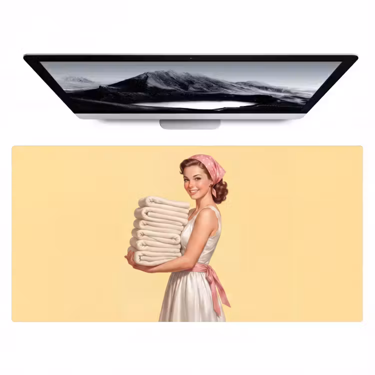 Bureau onderlegger - Handdoeken - Vrouw - Jurk - Roze — 1