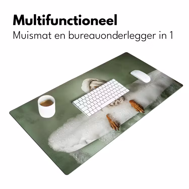 Bureau onderlegger - Hond - Bad - Champagne - Handdoek — 7