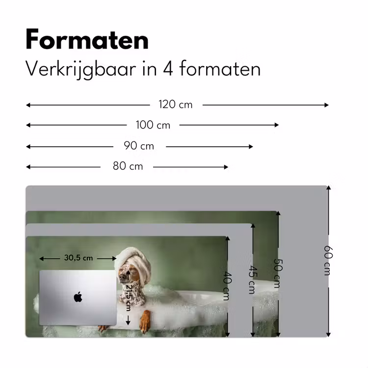 Bureau onderlegger - Hond - Bad - Champagne - Handdoek — 8