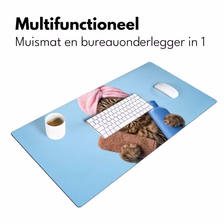 Bureau onderlegger - Kat - Handdoek - Washand - Zeep — 7